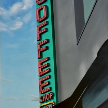 Coffee Shop W 15th St., Oil on canvas